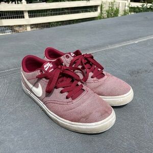 Red Nike SB Check Solarsoft Shoes (Women’s 8.5)